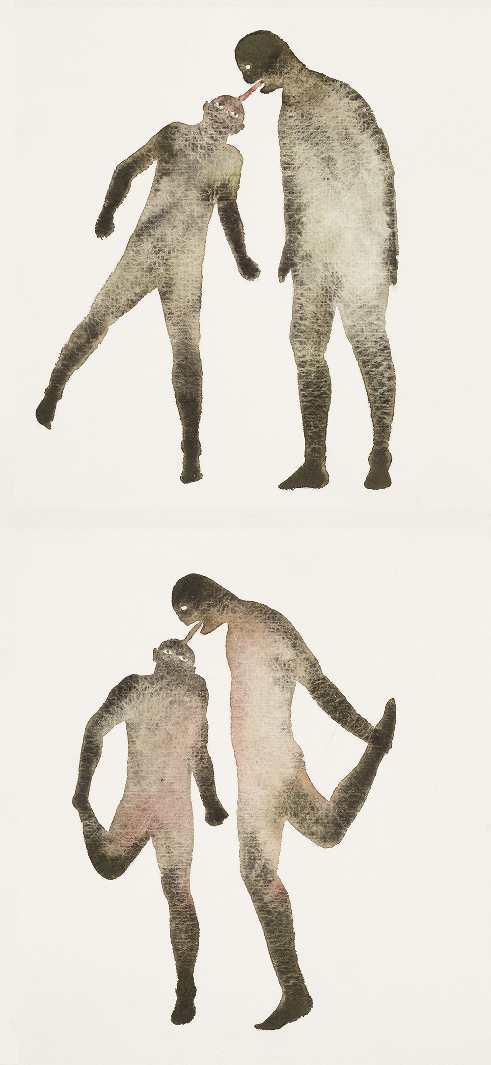 4. Maryam Mohry, Relation, water color on paper, diptych, 20×19 cm each, 40×19 cm overall, 2021